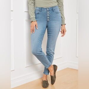 TALBOTS BUTTON FLY JEGGINGS - HUDSON WASH SIZE 6